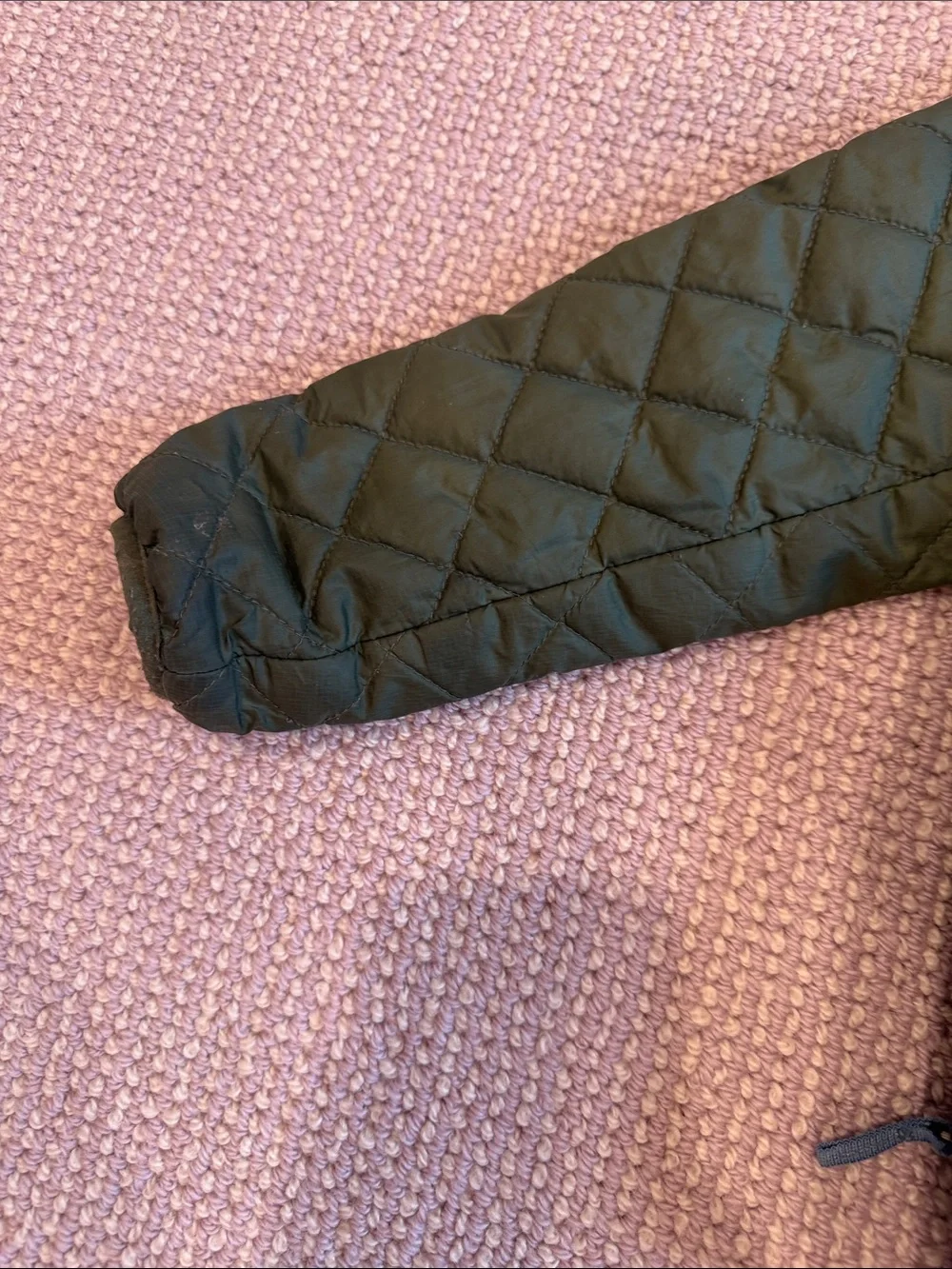 Patagonia Kids Olive Green Quilted Puffer Jacket